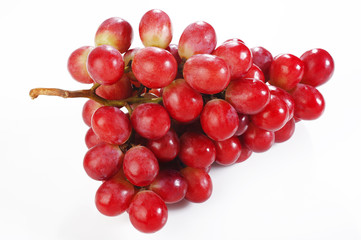 red grape on white background