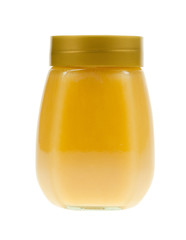 A jar of honey isolated