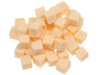 blocks of cheese isolated