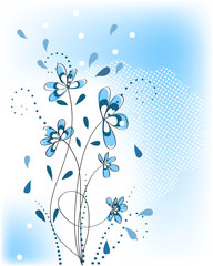 simple blue flowers