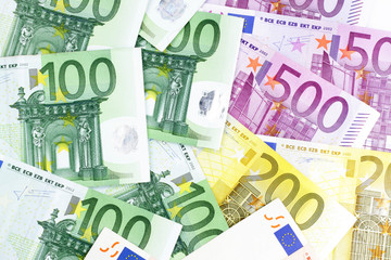 Obraz na płótnie Canvas Euro banknotes