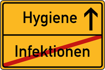 Ortstafel Infektionen und Hygiene