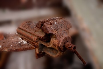 Rusty industrial tool
