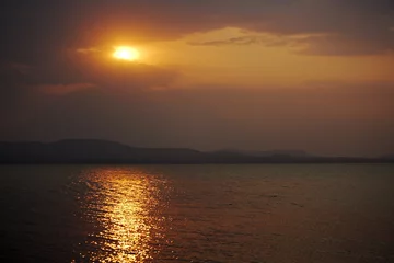 Gordijnen Lake sunset © JLindsay