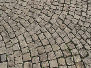 Straße - Naturstein - Pflastersteine