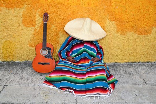 Mexican Man Taking A Siesta