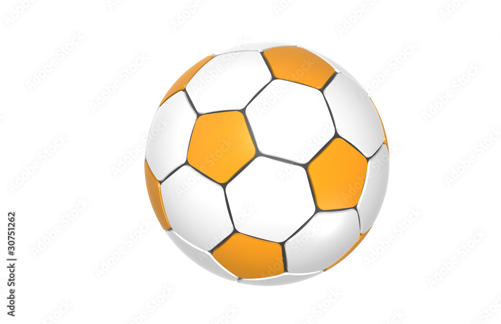 Wall mural football, soccer ball. orange