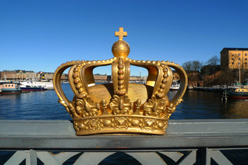 Fototapeta na wymiar Royal Crown in Stockholm
