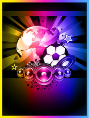 World Footbal Championship 2010 Background for Party Flyers