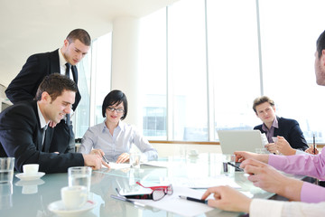 group of business people at meeting