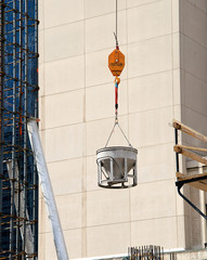 Cement Bucket on Construction Site