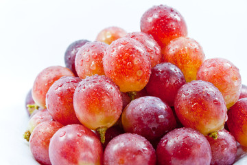 red grape isolated on white background.