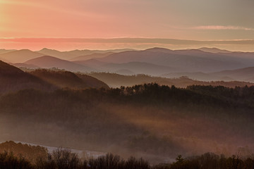 Sunrise over Smoky Mountains