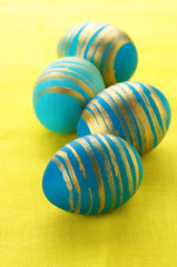 Blue Easter eggs