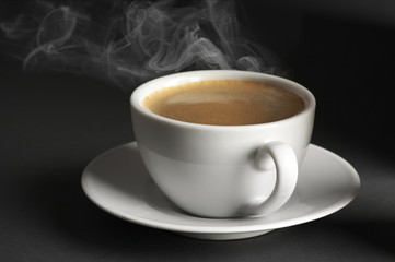Cup of hot coffee