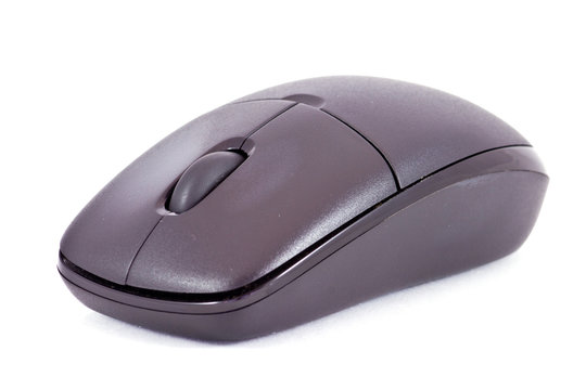 Wireless mouse on white background