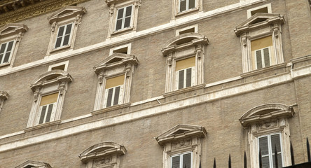 Papal Apartment Windows From St. Peter's Square
