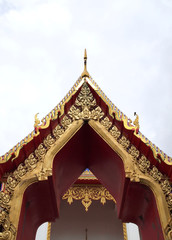 Door of Wat Chalong on Phuket island,Thailand