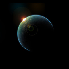 Digitally created planet