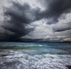 Sea in storm