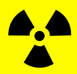 Atomenergie Kernkraft  Symbol gelb schwarz