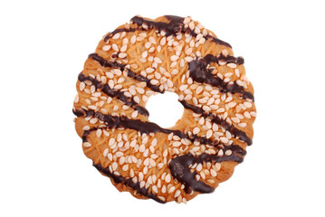 One cookies in chocolate glaze