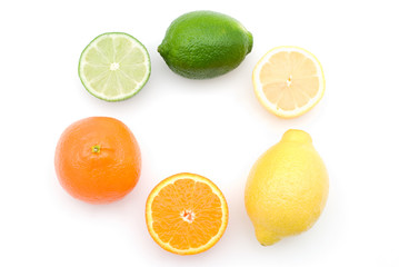 Naklejka na ściany i meble 3種類の柑橘類