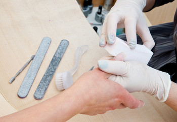 cleaning nails