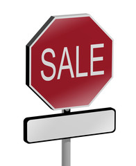 sale traffic sign