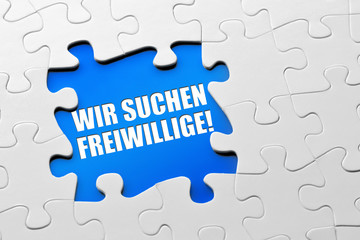 Wir suchen Freiwillige