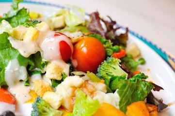 Healthy vegetable salad