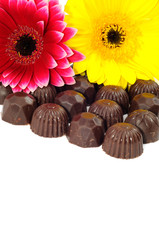 Flowers and chocolate