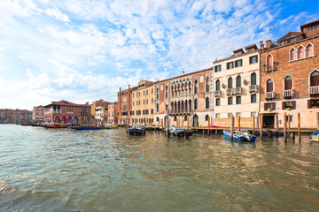 Fototapeta na wymiar Palaces on Grand Canal Venice Italy