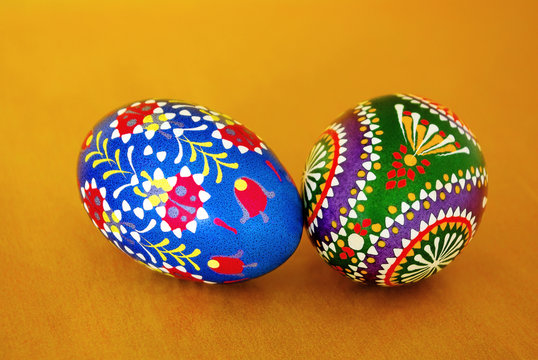 Traditionally Coloured Sorebian Easter Eggs