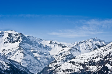 Fototapeta na wymiar Alps - high mountains in winter time