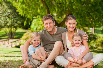 Fototapeta premium Lovely family in the park