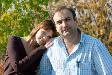 Fototapeta premium girl and the young men