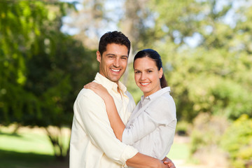 Fototapeta premium Happy lovers in the park