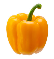 Yellow pepper isolated on white background