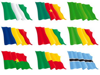 flags of the African countries