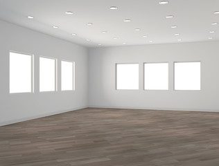 Interno vuoto con parquet