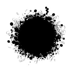 Funny celebration frame silhouette with place for your text