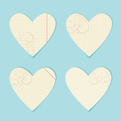 Valentine cards from sheet of paper for your design