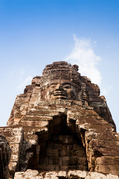 smiling face at Bayon temple, Cambodia