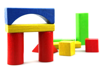 Wooden building blocks