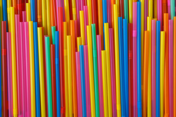 Colorful of drinking straws