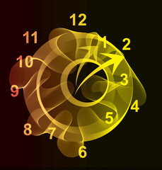 Abstract light background with dial. Vector Illustration