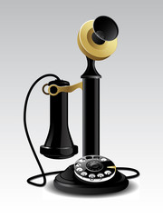 Vector vintage telephone