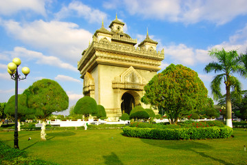 Fototapeta na wymiar Vientiane. Victory Gate