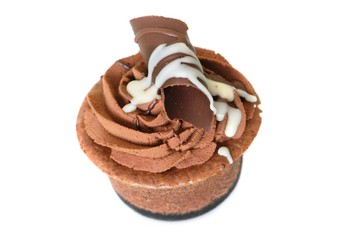 Chocolate cupcake isolated